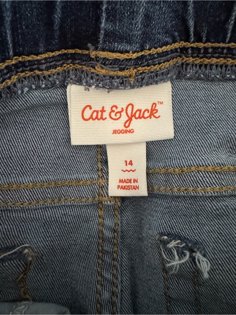 Cat & Jack Light Blue Denim Jeggings - Girls' Stretch Waist